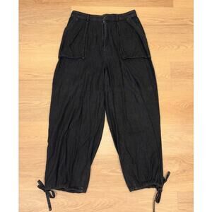 Downeast black wash drawstring womens pants size L ( PLEASE CHECK SIZING!)